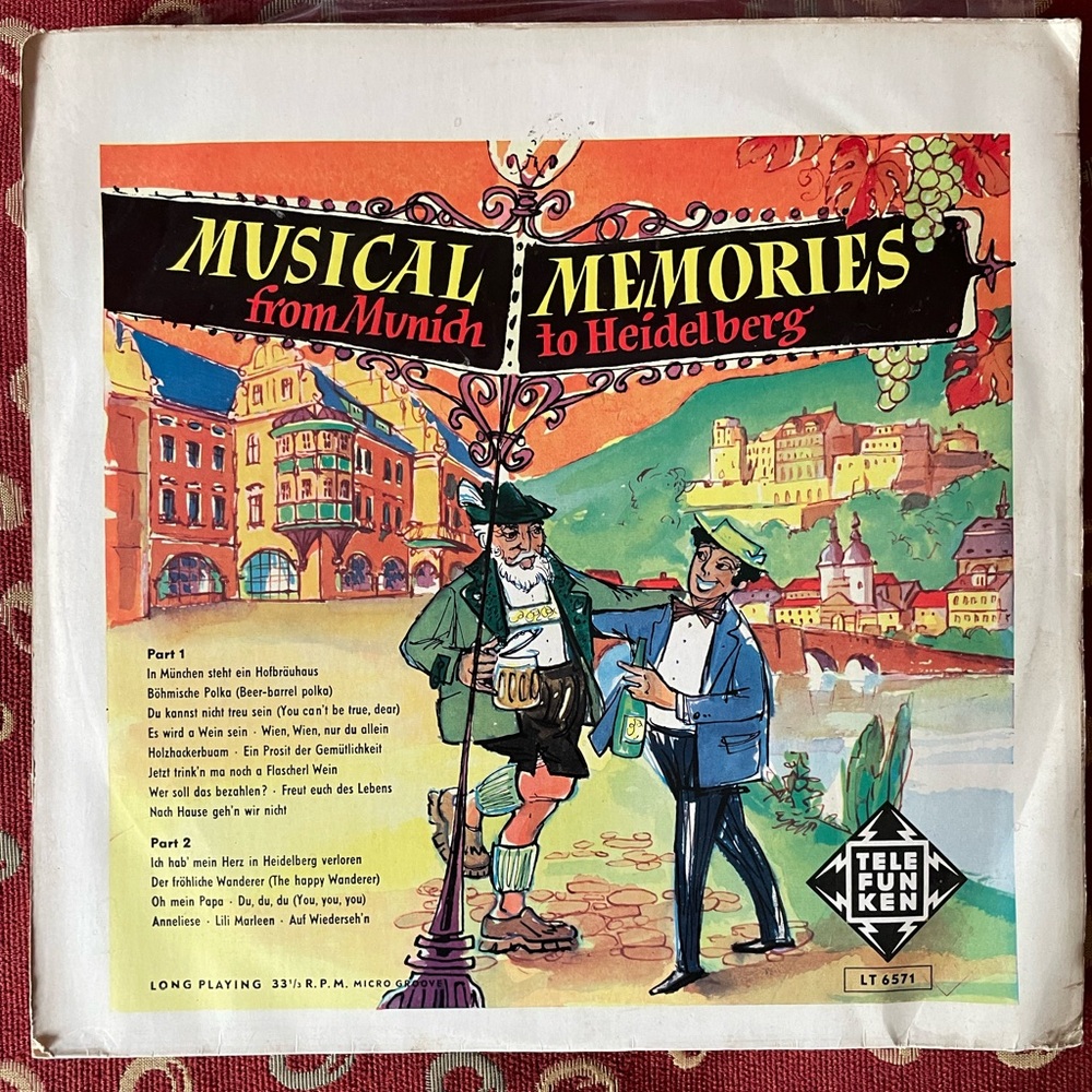 🍒4/$15 Musical Memories from Munich to Heidelberg Vintage Vinyl Record